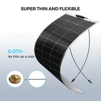 Panneau solaire flexible 105W 18.15V monocristallin PET, chargeur solaire portable pour camping, camping-car, bateau, hors réseau, balcon, système solaire Balkonkraftwerk, panneau solaire 12V 100W flexible 6