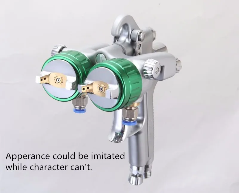 

Пистолет-распылитель HVLP с двумя насадками, краскопульт с давлением, нанохромовый распылитель, пневматический распылитель с двойной головкой