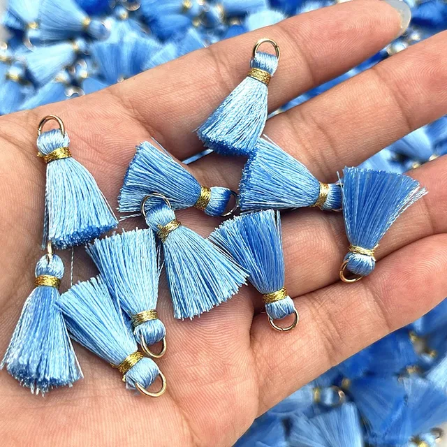 Pendentif Pour Bracelet Lot De 50 Mini Glands Coton Multicolore