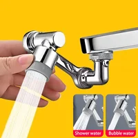 1080° Rotatable Extension Faucet Sprayer Head Water Tap Nozzle Universal Bathroom Tap Extend Adapter Aerator 2 Spray Modes 1