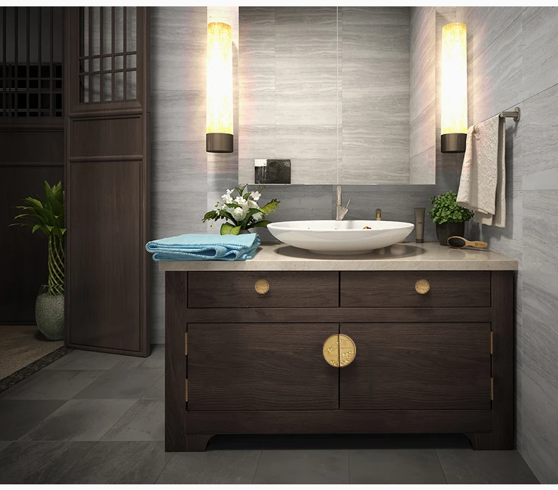 gold dragon phoenix cabinet pull detailed engraving brass