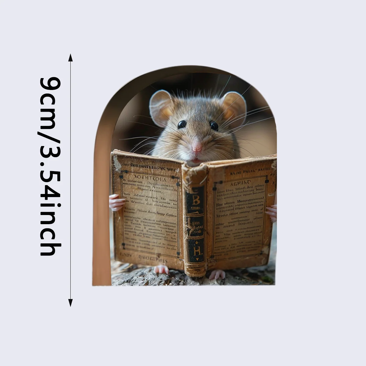 2pcs 9cm Reading Mouse Rat holes Wall Stickers, Stair Corner Stickers, Suitcases and Decorative Waterproof Stickers J-438