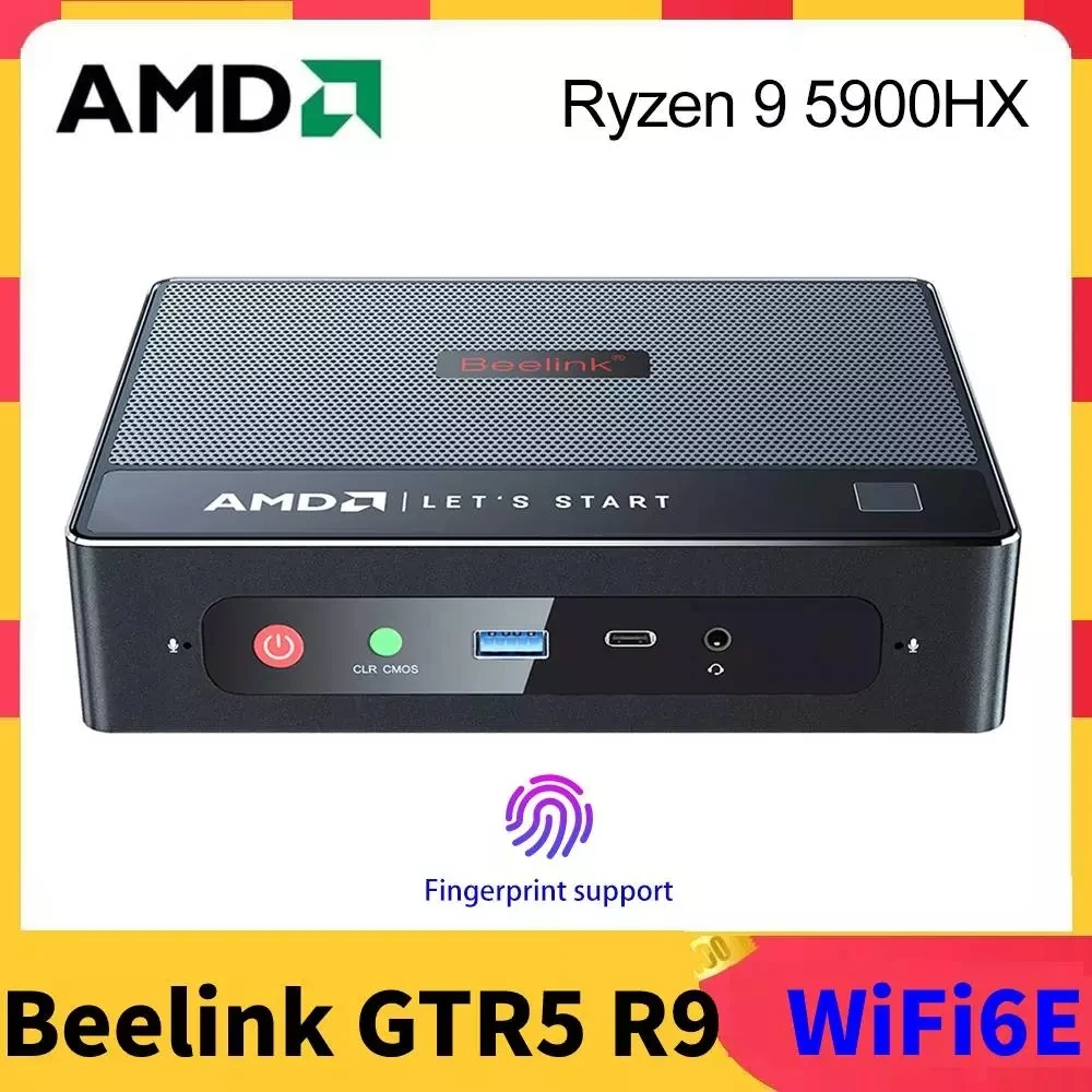 Amd Ryzen 9 5900hx Windows 11 Mini Pc Beelink Gtr5 R9 Wifi 6e Ddr4 32g