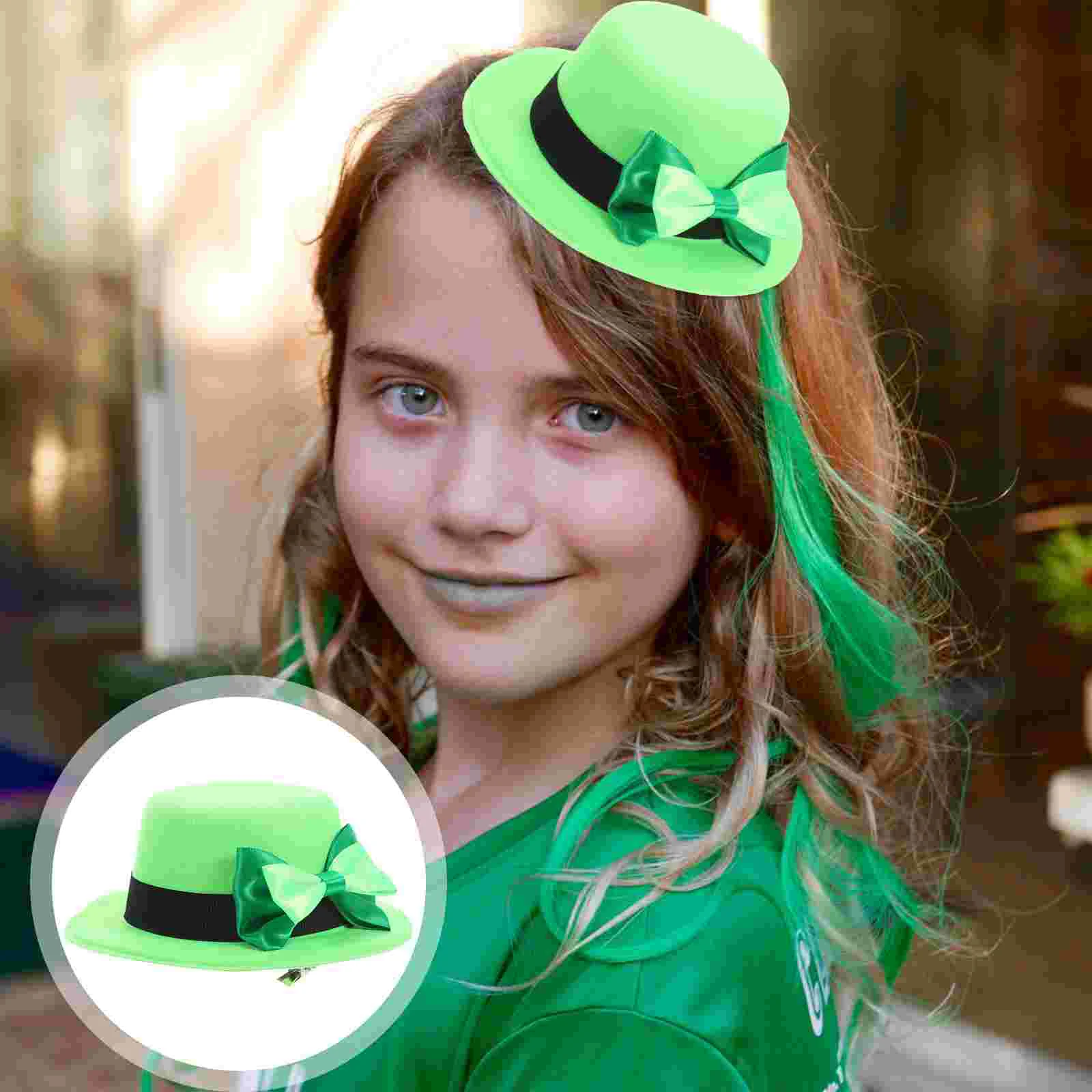 

Headdress Gift for Friend St Patrick's Day Hair Accessories Hairpin Hats Women Fashionable Dressy The Pet Clip Clips