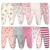3PCS/Lot Cotton Newborn Baby Boy Girl Pants Cartoon Wrap Foot Long Trousers Spring Autumn Toddler Leggings For Girls Boys 0-12M 1