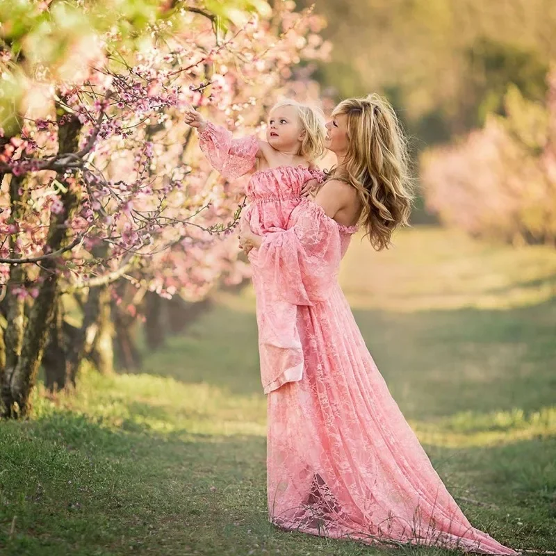 

New hot Maternity Photography Props Pregnant Dress For Photo Maternity Clothes Long Lace Dress Pregnancy Clothing