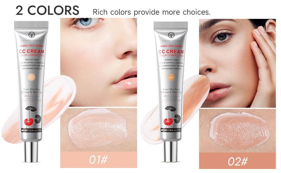 Young Vision Cc Cream Concealer For Natural Nude Sunscreen Look_voghion.com