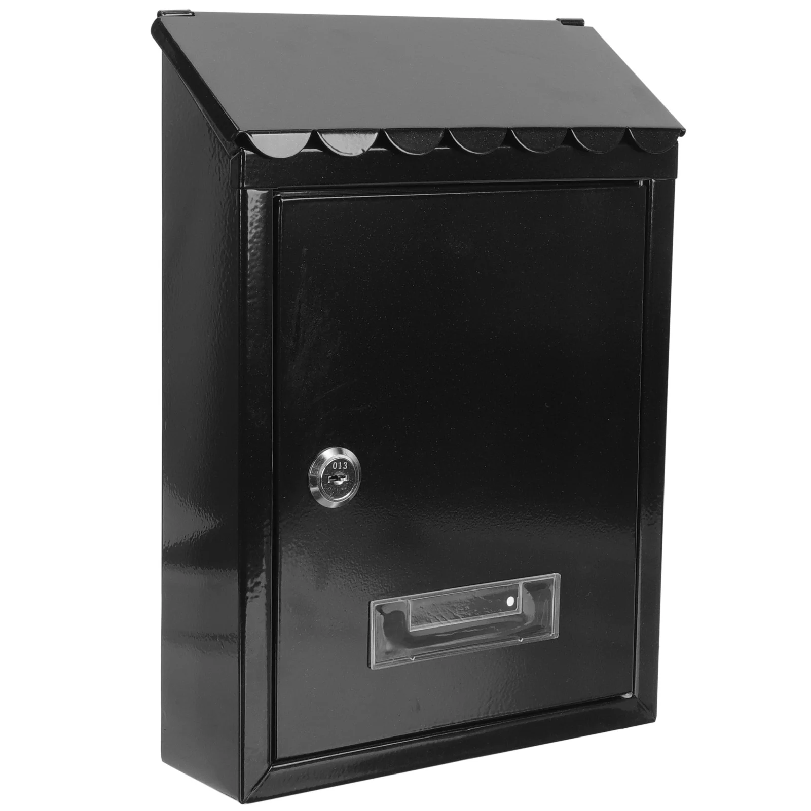 

Wall Mounted Metal Mailbox Outside Rain-proof Post Box Vintage Iron Lockable Mail Box