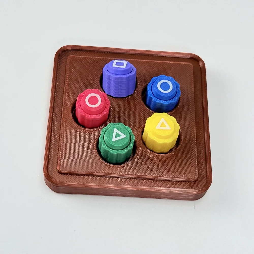 3D Printed Toy Miniature Figurines Ornament Crafts Board Game Accessories 3d Printing Calamari Game Dice Party Game Props Square Circle Triangle Printing Bar Games Party Props Korean Film Play