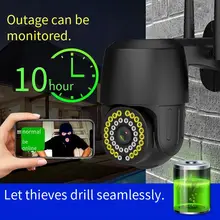 

2MP Outdoor PTZ Camera Wireless CCTV Full Color Night Vision IP Camera Wifi Security Camera Outdoor Action Detection Waterproof