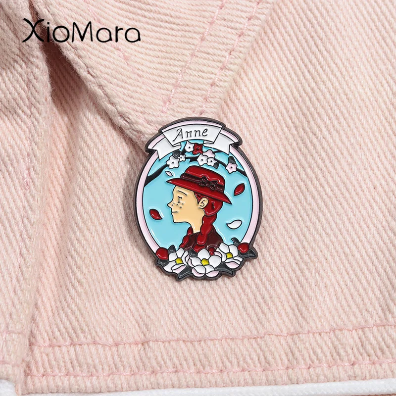 

Cartoon Classic Children's Novel Character Enamel Pin Childhood Heroine Collection Brooch Lapel Backpack Badge Jewelry Gift