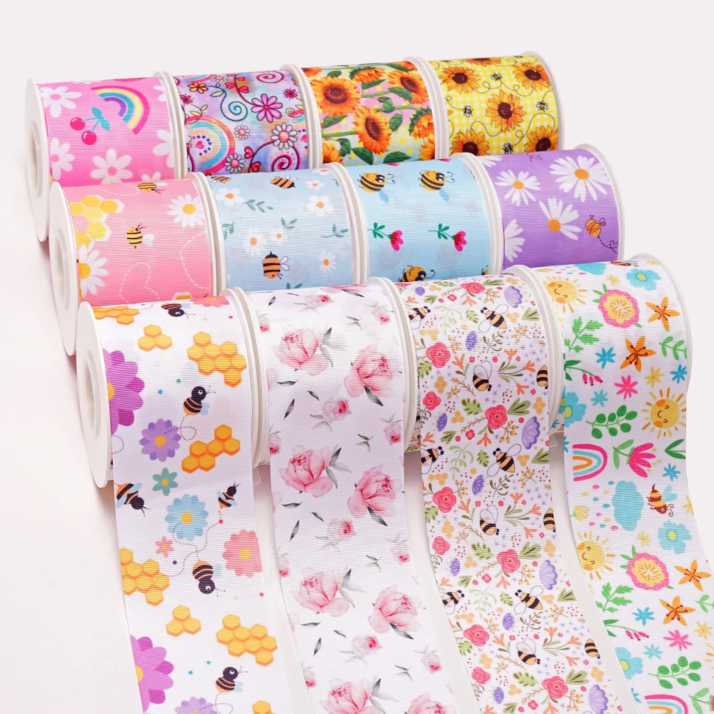 Animals Cartoon Grosgrain/Satin Ribbon Printed Ribbon For Crafts Decoration Bow 5 Yards 78937