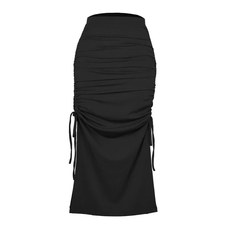 

Fashion Autumn Women Slit High Waist Skirts Bodycon Maxi Long Skirt Femme Sexy Pencil Bodycon Skirts Black Split Clubwear