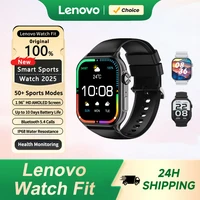 Lenovo – montre connectée avec écran AMOLED de 1.96 pouces, pour Apple, appels Bluetooth, suivi de la santé et du fitness, pour Android IOS 1