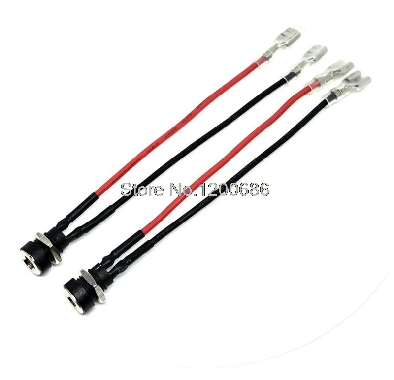 

20AWG 20CM 4.8 Female 2.1mm x 5.5mm female dc inlet jack panel mount wiring harness