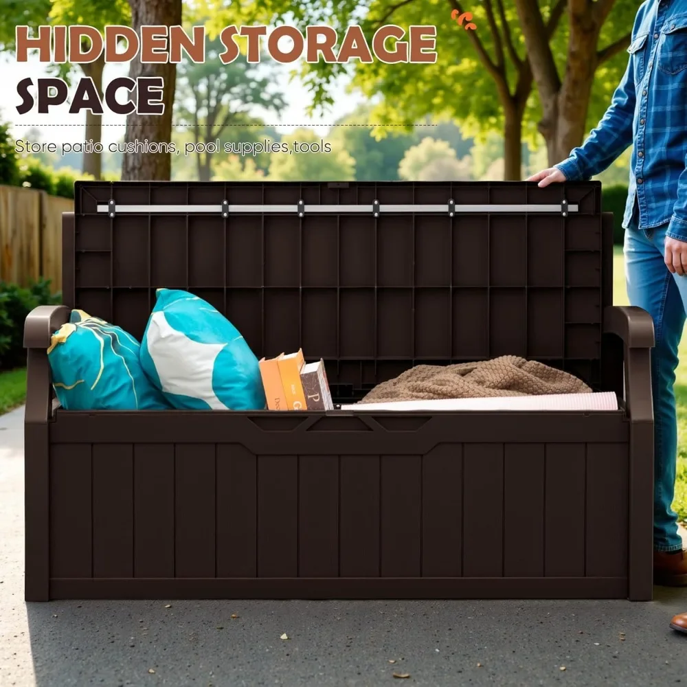 80 Gallon Resin Storage Bench 6