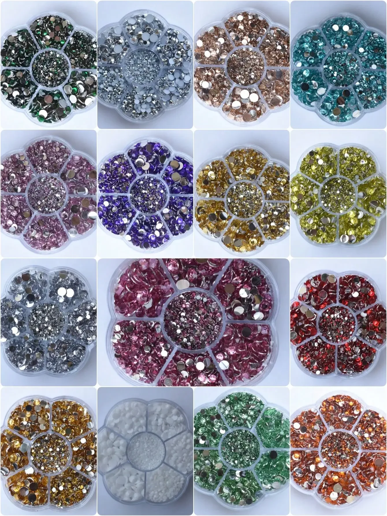 Premium Resin Round Flatback Rhinestones - 5000pcs Crystal Gems for Jewelry and 3D Decorative Crafts