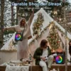 T17 Portable Karaoke Bluetooth Speaker That Young People Like, Suitable for Live Broadcast, Family Party, Camping Style, Gift for Wife, with 2 Wireless Karaoke Microphones, Portable Bluetooth Speakers, Family Karaoke 0K System, with Rgb Colorful Lights 3