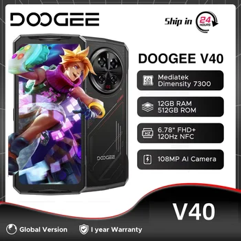 DOOGEE V40 5G 32GB 512GB Rugged Cell Phone 6.78" 2.4K Ultra-clear Display 8680mAh 108MP Al Camera
