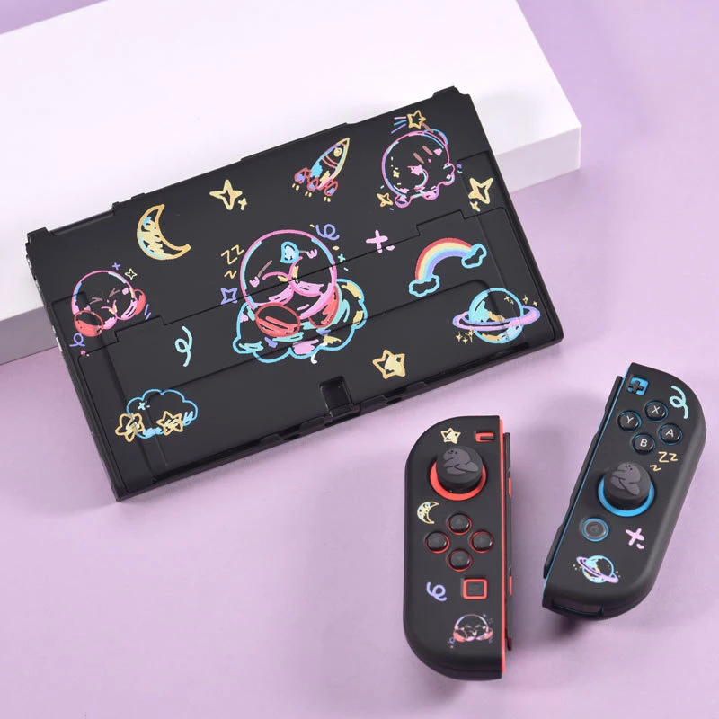 

Cute Cartoon NS Switch Oled Protective Shell Hard PC Cover Case Anti-fall Joy-con Gamepad Housing Case For Nintendo Switch Oled