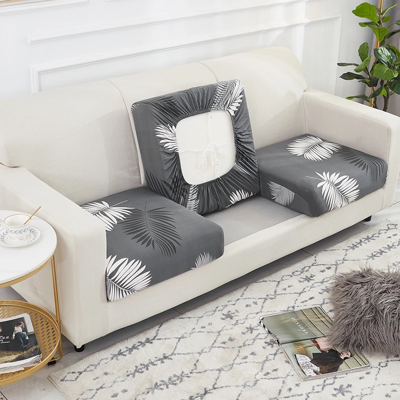 1pc Elastic Sofa Seat Cushion Cover Chair Cover Stretch Washable Removable Slipcovers 1/2/3/4 Seat Sofa Seat Furniture Protector 6