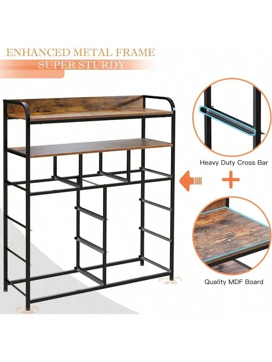 EnHomee Dresser with 9 Drawer TV Stand Dresser for Bedroom with 2 Shelves Fabric Dressers and Chest of Drawers with Wood 6