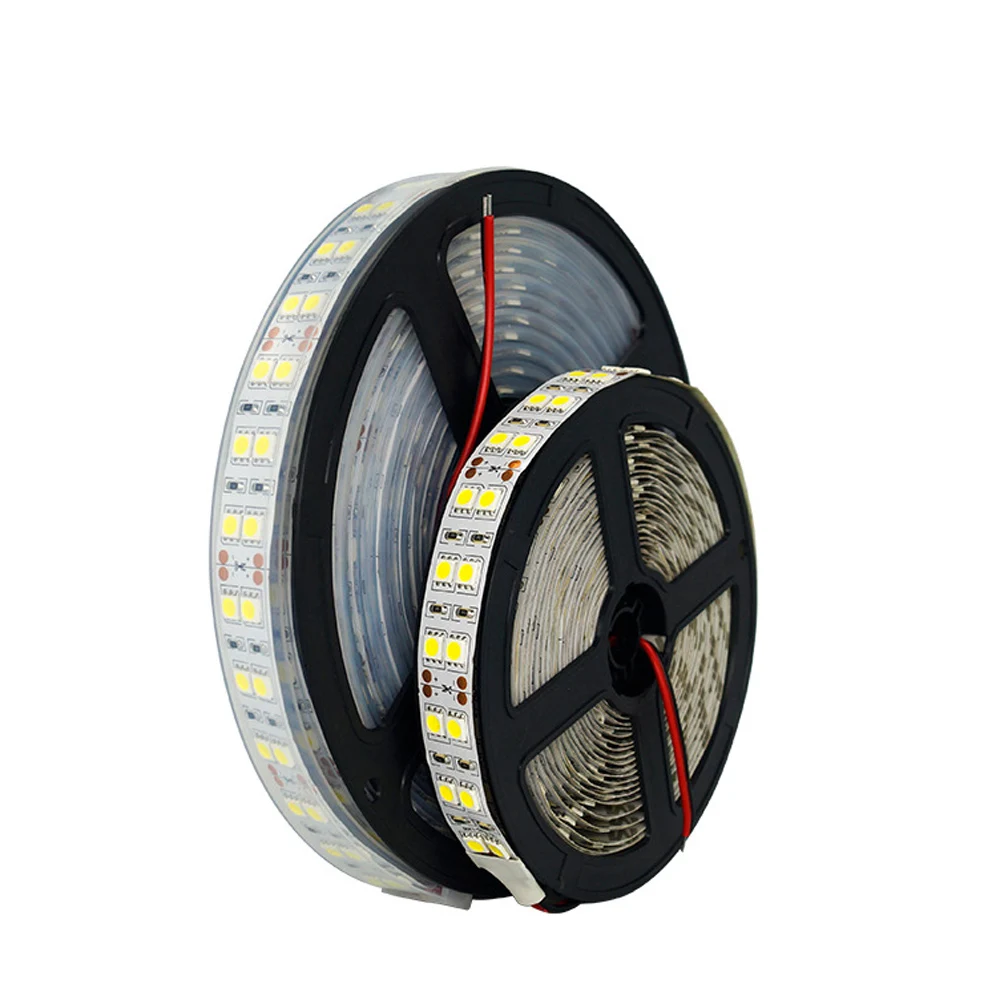 

5m 600LEDs Double Row SMD 5050 RGBW LED Strip 120LED/M DC 12V 24V IP33 IP67 Waterproof Flexible Tape RGB + White / Warm White