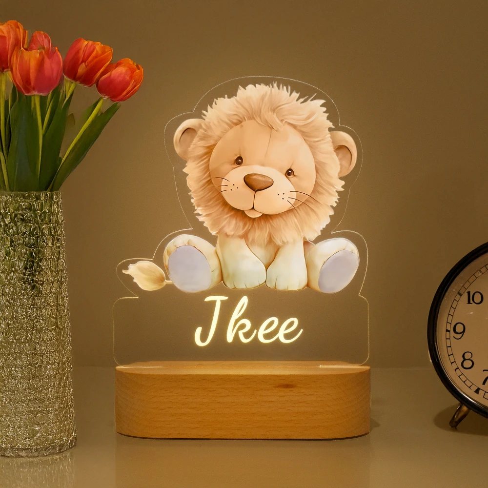 Elephant Animal Night Light Custom Child Nightlight Bedroom Bedside lamp LED Lamp Mood Lighting Home Decor Kids Birthday Gift