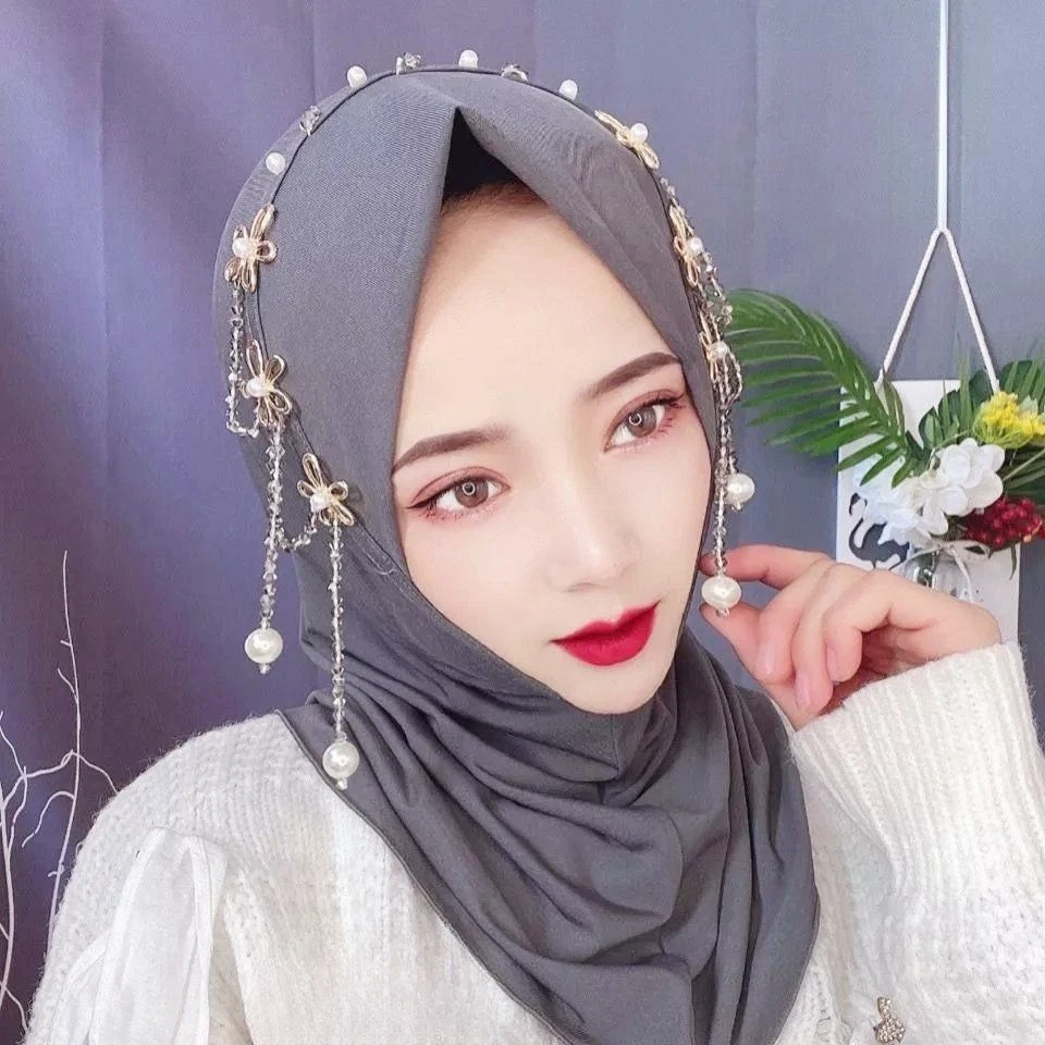 Freeshipping Hijab Muslim Women Shawl Headscarf Luxury Tassels Chiffon Scarf  Malaysia Prayer Kufi Islam Saudi Arabia Fashion