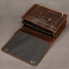 Top Grade Thick Genuine Leather Men Briefcase 15" Laptop Cow Leather Business Bag Tote Man Briefcase With Shoulder Strap 5