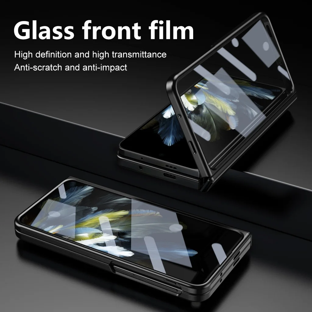 Electroplating PC Hard Protective Case For OPPO Find N3 5G With Tempered Glass Full Protection Camera Protect Cover With Pen