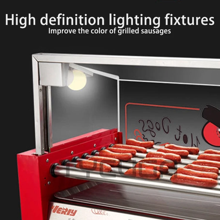 Commercial Automatic 5/7/9 Tubes Sausage Machine Barbecue Machine Hot Dog Skewers Smokeless Non-stick Barbecue Grill Steak 2