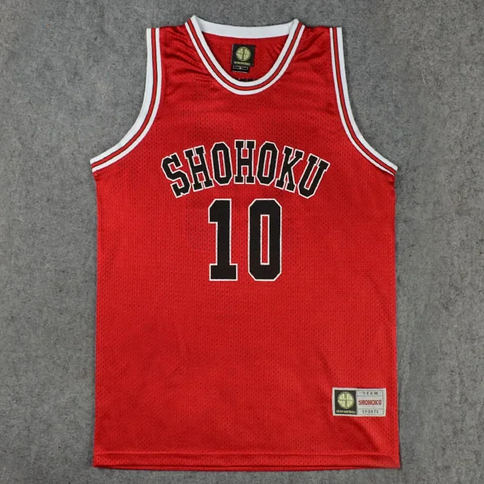 

Shohoku школьная баскетбольная команда 1-15, зеленые майки, рубашка, спортивная одежда, униформа для косплея