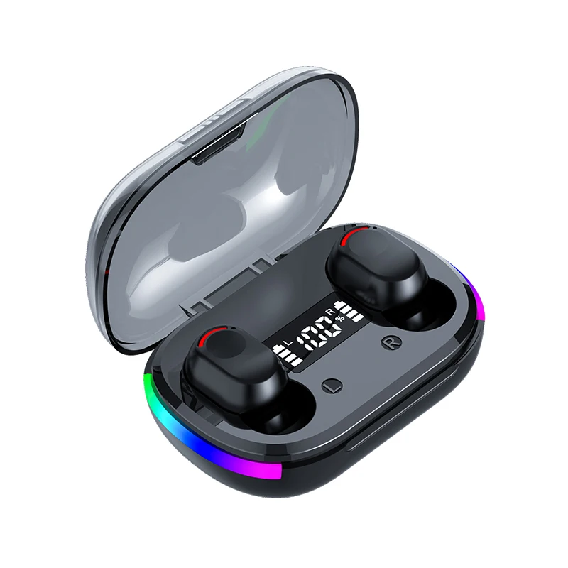 K10 Headphone Bluetooth Earphones for Ear Buds RGB Lighting Storage Box High Quality Stereo Wireless Headset Blutooth Handsfree 5