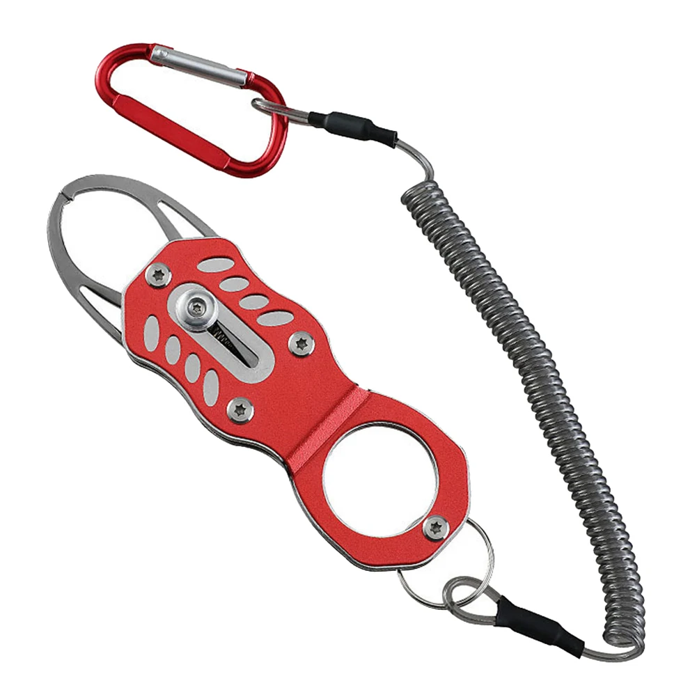 

Portable Lock Fishing Tackle Lip Gripper Tool Aluminium Alloy Folding Fish Gripper Controller Tools Red
