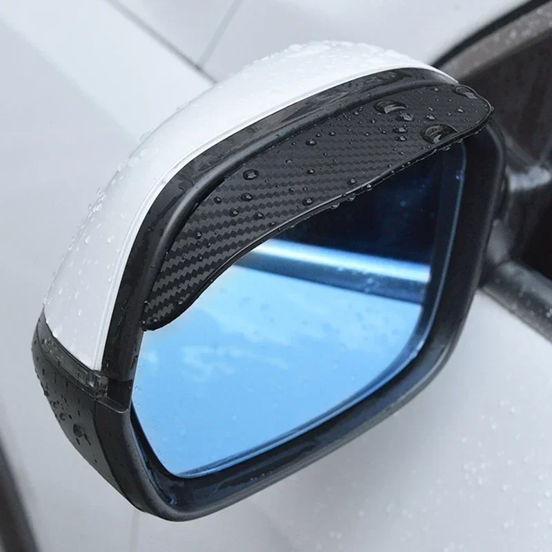 Car Rearview Mirror Visor Rearview Mirror Rain Shield Rearview Mirror Rain Eyebrow Rearview Mirror Rain Guard 2Pcs Car Rearview Mirror Rain Eyebrow Visor Protector Carbon Fiber Auto Rear View Mirror Rain Shield Snow Guard Sun Shade Cover
