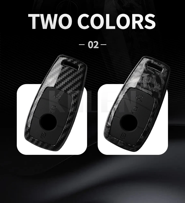 ABS Carbon Faser Stil Auto Schlüssel Fall Abdeckung Für Mercedes Benz E S G Klasse GLC CLE CLA GLB GLS W177 W205 W213 W222 X167 AMG E200 – Detail 4