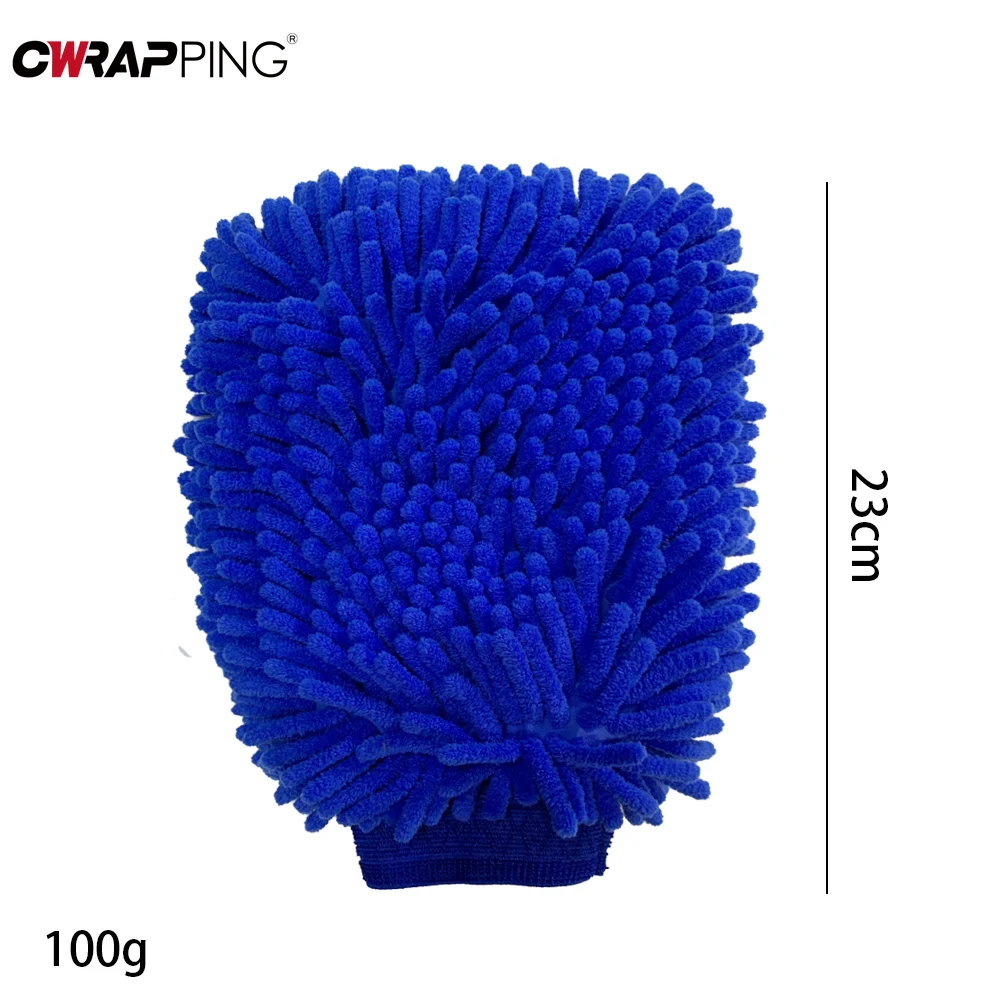 Car Wash Glove Chenille Plush Rags Thickened Double Sided Anti-scratch Glove Car Wash Multifunction Cleaning Detailing Tools