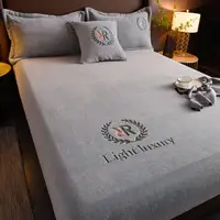Winter Plush Elastic Fitted Sheet Couple Double Bedspread on The Bed Linen Mattress Pad Cover 90 150 180x200  Warm Deep Pocket 2