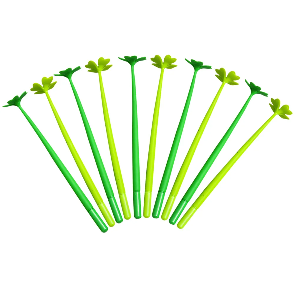 

10 шт Ручка четырехлистная форма чернила для письма искусственная мягкая резина Новинка