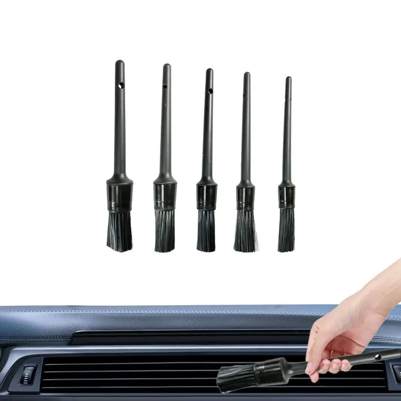 

Car Interior Crevice Brush 5 Sizes Car Crevice Cleaning Brush Pig Bristles Durable Car Accessories Wet & Dry Crevice Cleaner