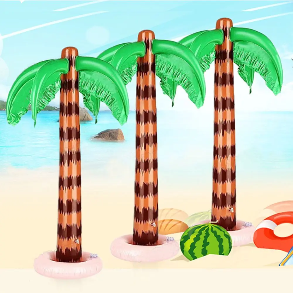 PVC 90CM Inflatable Tropical Palm Tree Coconut Palm Tree Pool Toy Outdoor Supplies Beach Hawaiian Party Backdrop Decor