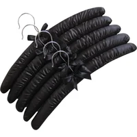 5pcs/Lot Fabric Coated Hanger Sponge Padded Hangers Hanging Clothes Hangers Hotel Shop Display Rack Hangers 18 Colors 38.5CM 2