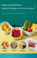 Multifunctional Plastic Kitchen Sink Strainer Basket Set Double Layer Fruit Vegetable Basket Six Piece Set Drain 5
