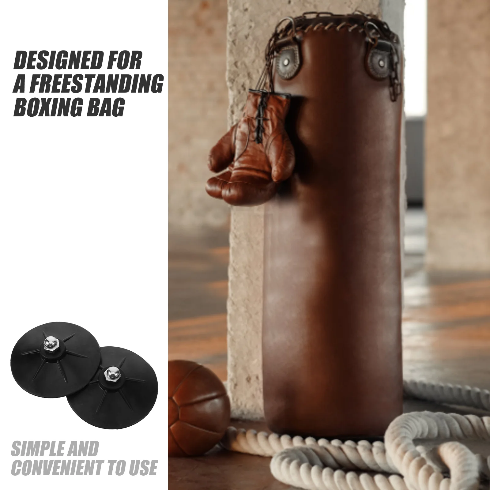 6pcs Punching Bag Cups Heavy Duty Rubber Base Set Freestanding Boxing Stable Accessories Anti Training Equipment