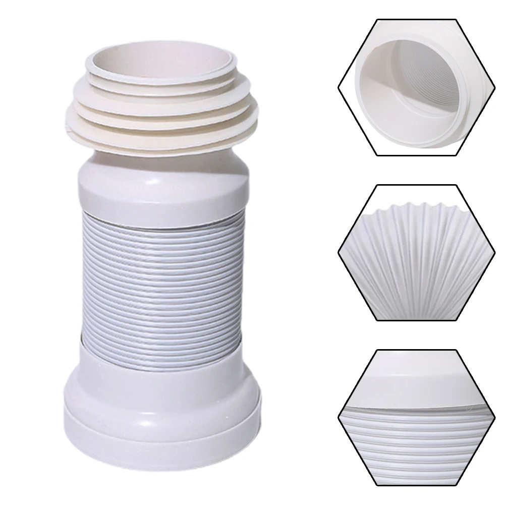 Home Fixtures WC Pan Connector Home Flexible Plumbing Toilet Waste WC Pan Connector 250mm-500mm Extendable