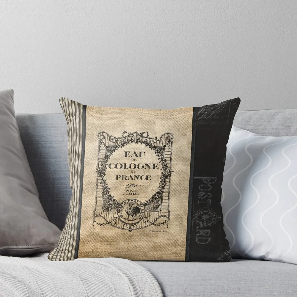 

Vintage Burlap Ticker Look Throw Pillow Throw Pillow Decorative Cushions For Luxury Sofa