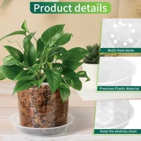 72pcs/set Clear Nursery Potsplant with Trays and Labels, Transparent Plastic Planter, Seed Starting Pot Flower Plant Contai 5