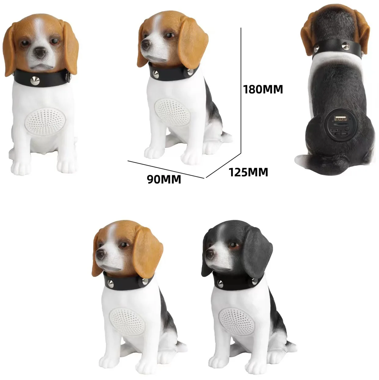 Hot Selling BT 5.0 Cute Dog Wireless Bluetooth Speakers Smart Portable USB TF FM Subwoofer Beagle Animal Wireless Loudspeaker