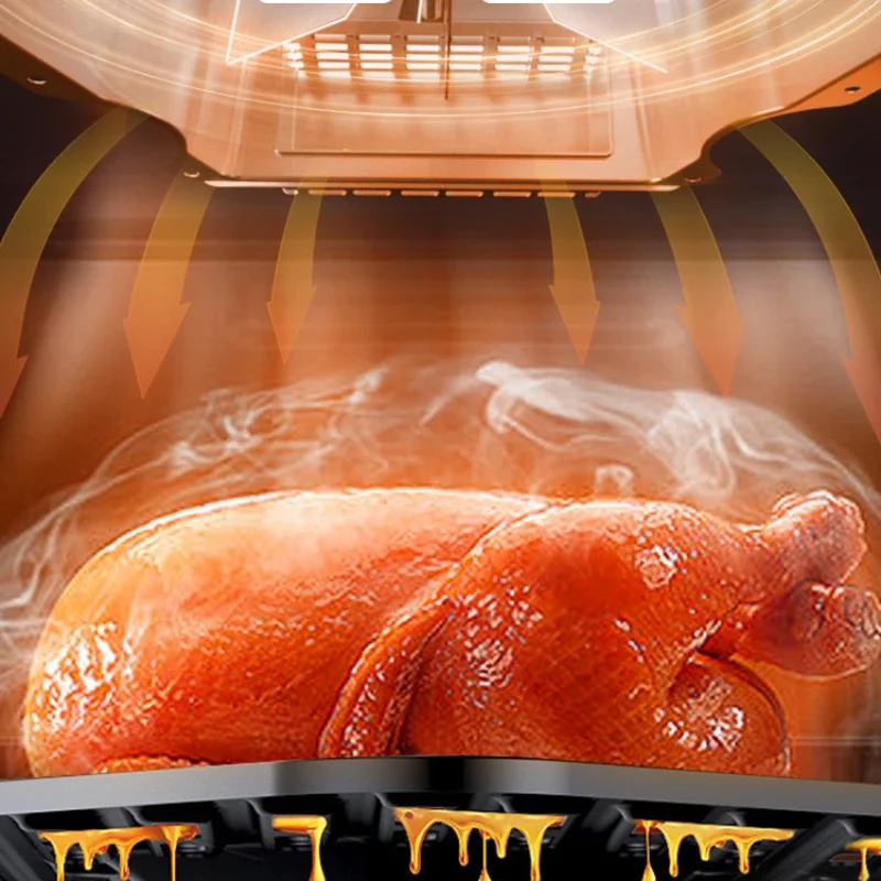 Kitchen Appliances Visual Air Fryer Household 6 Liters Large Capacity Metal Inner Cavity Multifunctional Oven Fryer  Portable 5